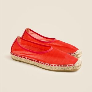 J.CREW Made in Spain Red Espadrille Flats | Size 9